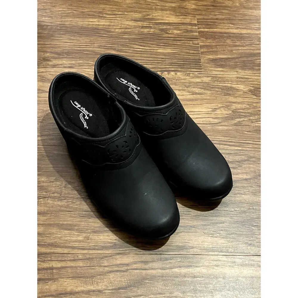Easy Street Comfort Wave Clogs Black women's size‎ 6M